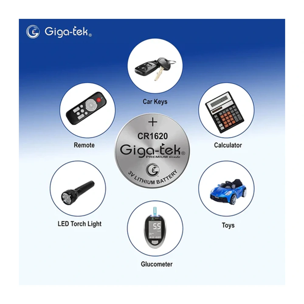 Gigatek Cmos Battery 3V CR1620 view 3